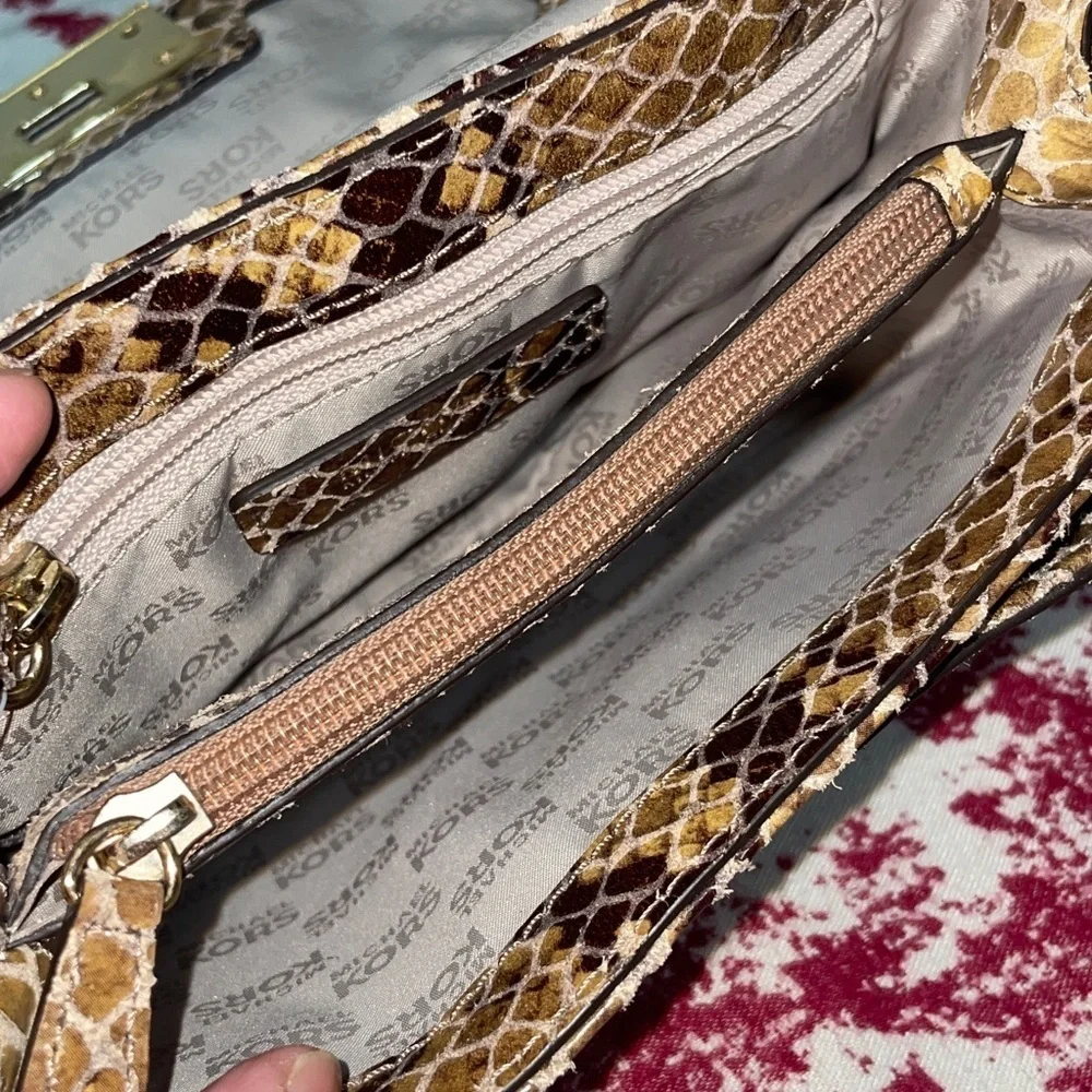Michael Kors Snake Print Shoulder Bag